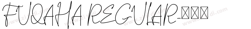 FUQAHA REGULAR字体转换